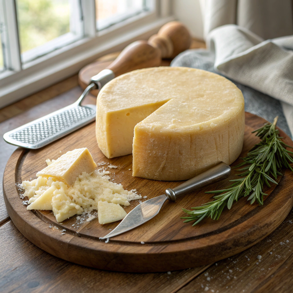Aged Parmigiano-Reggiano cheese and olive oil