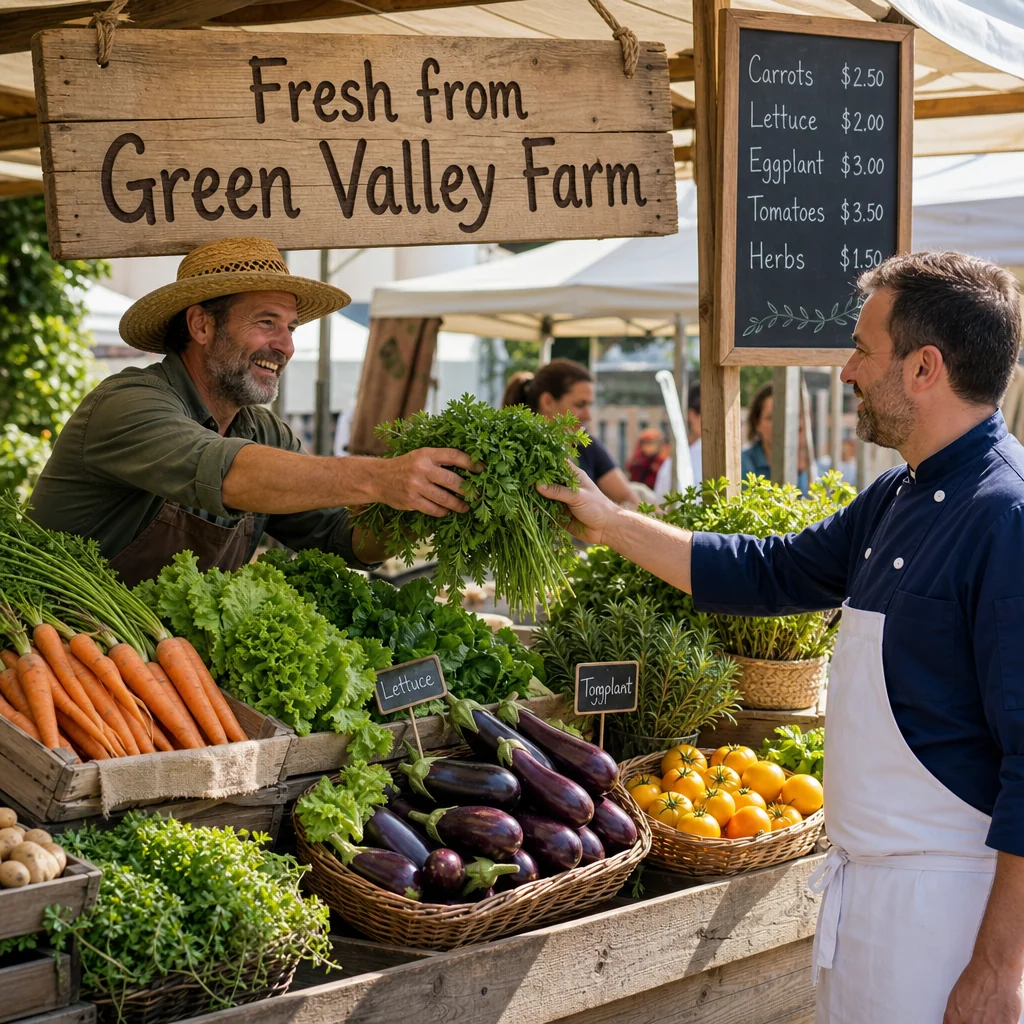 Freshly harvested heirloom vegetables and herbs